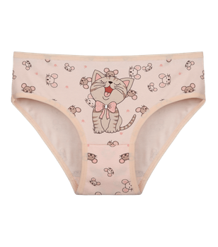 Трусы слипы для девочки с принтом - Donella - 41679PF - 122-128 см - Персиковый