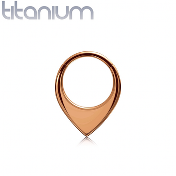 Кольцо кликер из титана Spikes RHT108-1610-BR серьга для пирсинга септума, уха (Цвет: Бронзовий, Диаметр:10мм)