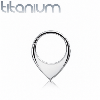 Кольцо кликер из титана Spikes RHT108-1608-ST серьга для пирсинга септума, уха (Цвет: Металл, Диаметр:8мм)