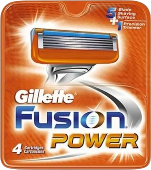Zestaw wkładów do maszynek Gillette Fusion Power 4 szt (ZES7702018877591)