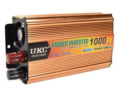 Инвертор автомобильный UKC SSK 1000W преобразователь тока с 12В на 220В