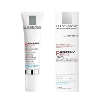 Інтенсивний антивіковий концентрат для шкіри навколо очей La Roche-Posay Redermic Retinol Eyes 15 ml.