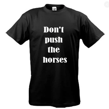 Футболка Don't push the horses Не гони коней р-р XXL черная (F010037_5)