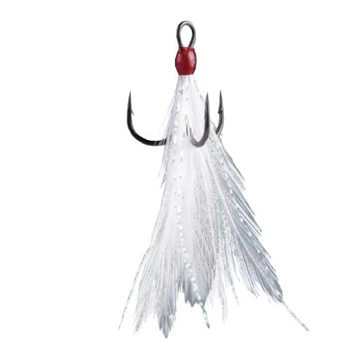 Тройник BKK Feathered с пером white 21-SS #2,A-ET-6184