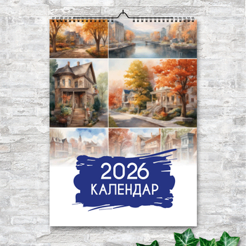 Календарь перекидной настенный А4 Города и природа 13 листов ENTERSTORE (art. 250177a4)