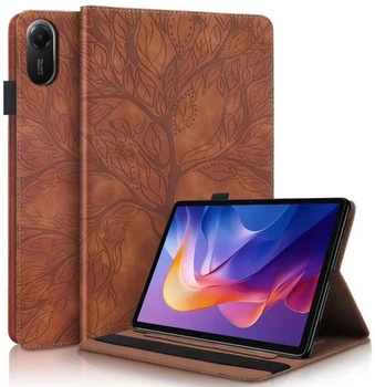 Чехол Wood Book на Xiaomi Pad Mini (8.8") / чехол для планшета с функций подставки и отделением для кредитных карт / коричневый