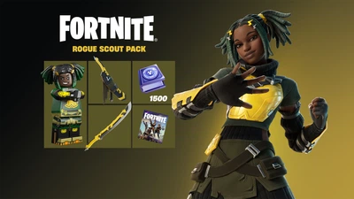 Fortnite - Rogue Scout Pack + 1,500 V-Bucks Challenge Код активации для Xbox One/Series S|X