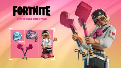 Fortnite - Stayin' Solo Quest Pack + 1000 V-Bucks Challenge Код активации для Xbox One/Series S|X