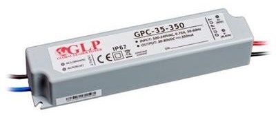 Zasilacz stałoprądowy MW Power 350mA/30-80V CC non-PFC IP67 plastic GPC-35-350 (5901885208374)