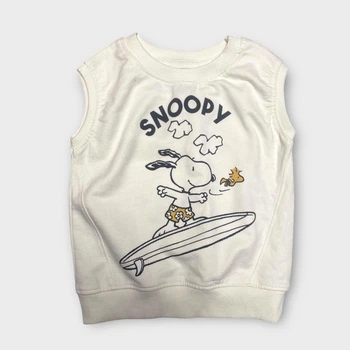 Майка Primark дитяча на хлопчика з малюнком Снупі Snoopy 86 см (1-1,5 роки) молочна