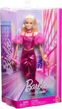 Lalka Barbie Metaliczny różowy strój z gorsetem i dodatkami (JFP40) (0194735303083)