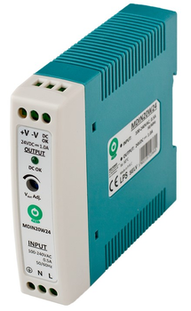 Transformator do lamp POS DIN Rail PSU Slim 24V/1A (MDIN20W24)