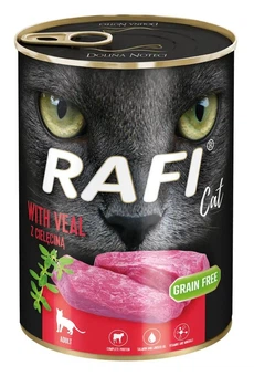 Вологий корм для дорослих котів Dolina Noteci Rafi cat з телятиною, 400 г