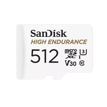 Карта пам'яті microSDXC (UHS-1 U3) SanDisk High Endurance 512Gb class 10 V30 (100Mb/s) (adapterSD) (SDSQQNR-512G-GN6IA)