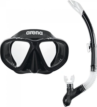 Набор для плавания (маска и трубка) детский Arena PREMIUM SNORKELING SET JR черный 002019-505