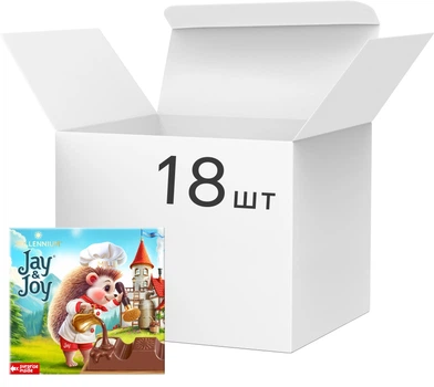 Упаковка шоколада Millennium Jay&Joy молочный с молочной начинкой 45 г х 18 шт (0.81 кг) (4820240037729)