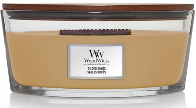 Ароматическая свеча с ароматом инжира и гваякового дерева Woodwick Ellipse Gilded Sands 453 г