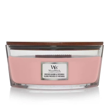 Ароматична свічка з ароматом квітів Woodwick Ellipse Pressed Blooms & Patchouli 453 г