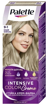 Фарба для волосся Palette ICC 9-1 холодний світлий блонд, 110 мл