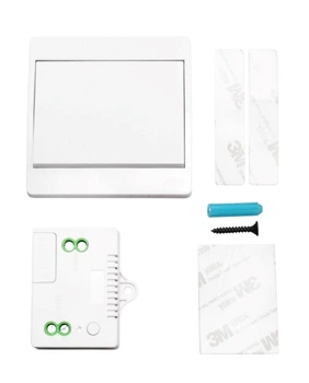 Бездротовий вимикач MW Lighting RF433MHz без батарейок 230 В/1000 Вт комплект: 1 кнопка - 1 контролер MW-CTR-LUNA230-1SS1C (5902135135778)