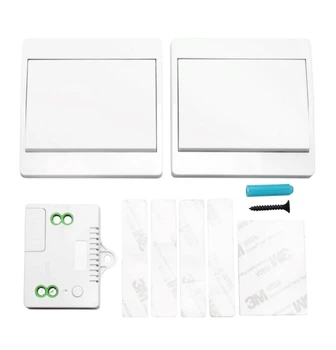 Бездротовий перемикач MW Lighting Комплект RF433MHz без батарейок 230 В/1000 Вт: 2 окремі кнопки - 1 контролер MW-CTR-LUNA230-2SS1C (5902135135785)