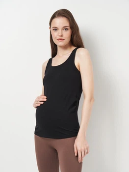 Майка для беременных хлопковая H&M 09168817 M Черная (2000001634332)