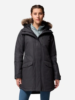 Парка зимняя с мехом женская Columbia Omni-Shield Omni-Heat Reflective Suttle Mountain Long Insulated Jacket 1799751CLB-012 XS Черная (0990059959117_0195982927299)