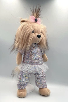 Костюм блискучий для м'якої іграшки Orange Lucky Doggy