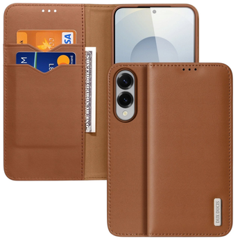 Чохол-книжка DUX Ducis Hivo для Samsung Galaxy S25 Edge із захистом RFID Brown (6971824157857)