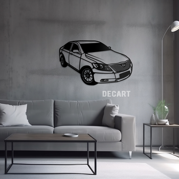 Панно из дерева на стену Decart. Декор в подарок для квартиры, дома и офиса Toyota camry 40 150х92 см