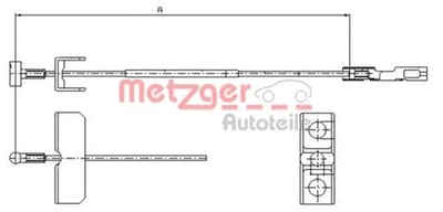 Трос ручника Metzger (11.6802)