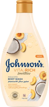 Розслаблюючий гель для душу Johnson's Vita Rich Смузі з йогуртом-кокосом-екстрактом персика 400 мл (3574661385716)