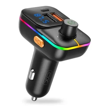 ФМ-Модулятор XO BCC09 Smart Bluetooth MP3 with TF card slot +PD 25W Чорний
