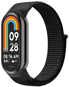 Ремешок нейлоновый MRK для фитнес браслета Xiaomi Mi Band 10/9/8 Черный (mrk2200)