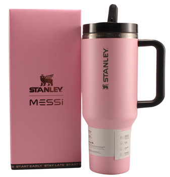 Термос термокружка Stanley Quencher ProTour Flip Straw Tumbler из нержавеющей стали Messi GOAT Pink 1,18 л