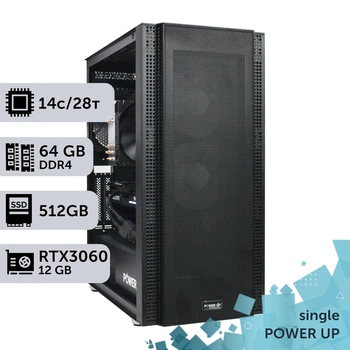 Рабочая станция PowerUp #169 Xeon E5 2680 v4 / 64 GB / SSD 512GB / GeForce RTX 3060 12GB специализированная вычислительная графическая система для архитекторов и инженеров