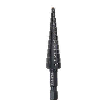 Сверло ступенчатое Ø1/8"-1/2" по металлу сталь HSS, кобальт [SDDT0DTWE416027MT0] HSS 416027 TACTIX