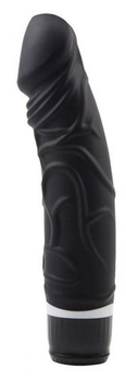 Реалистичный силиконовый вибратор Chisa Novelties M-Mello Thick Realistic Dilio 7 режимов вибрации 19.5х3.8 см Черный (759746346254)
