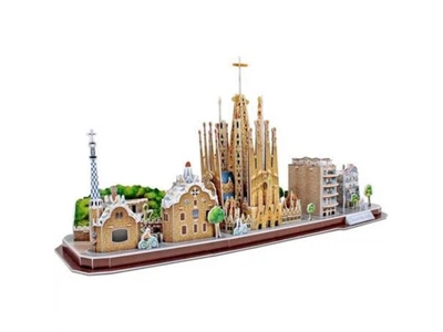 3D пазл City Line Барселона, CubicFun, 186 эл., MC256h