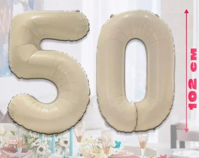 Цифри фольгованих 50 світла карамель набір повітряних пар куль повітря 100 см 40"