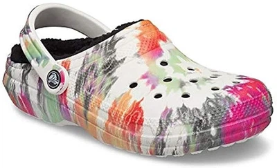 Детские кроксы утепленные Crocs Classic Lined Tie Dye Clog 206341-0C6 20/21 13 см Разноцветные