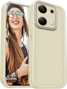 Матовый силиконовый чехол SHLab SoftProtect Xiaomi Redmi Note 14S Beige (42246-34)