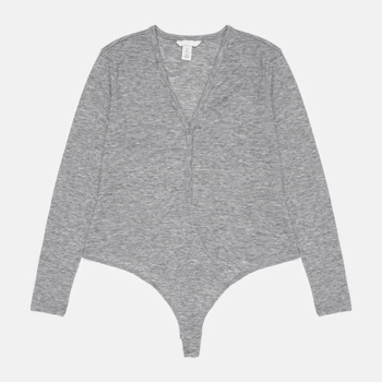 Боді-футболка жіноча H&M 1201433 XL Сіра (2000001636206)