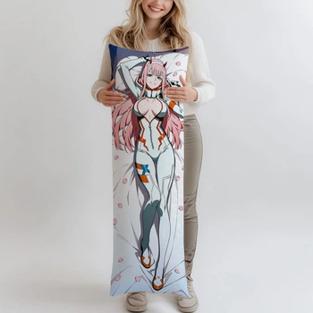 Дакимакура 002 Милый во Франксе Зеро Ту Zero Two 2, (подушка обнимашка) 120*40 см