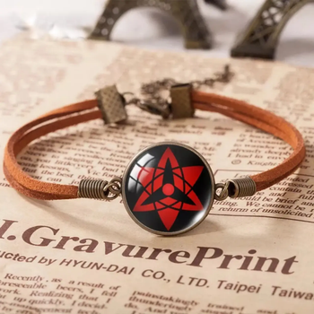 Браслет Naruto шарінган Наруто Sharingan Shippuuden у вигляді червоної квітки аніме амулет
