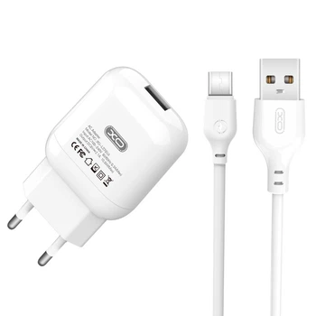 Адаптер мережний XO Type-C Cable charger L37 |1USB, 2.1A| White