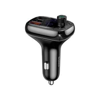 Адаптер автомобильный Baseus T Shaped Car Bluetooth MP3 Player S - 13 (PPS Fast Charger Edition) Black