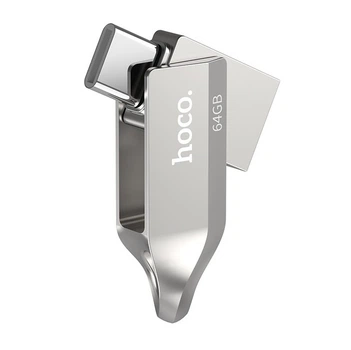 Флешка HOCO USB3. 0 Type-C OTG Flash Disk Smart drive UD8 64GB Silver