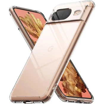 Ультратонкий силиконовый чехол 1,5 мм с защитой камеры для Google Pixel 8 (Бесцветный (прозрачный)) Epik (181103)