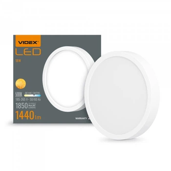 LED Светильник круглый накладной VIDEX 18W 5000K White VL-DLRS-185